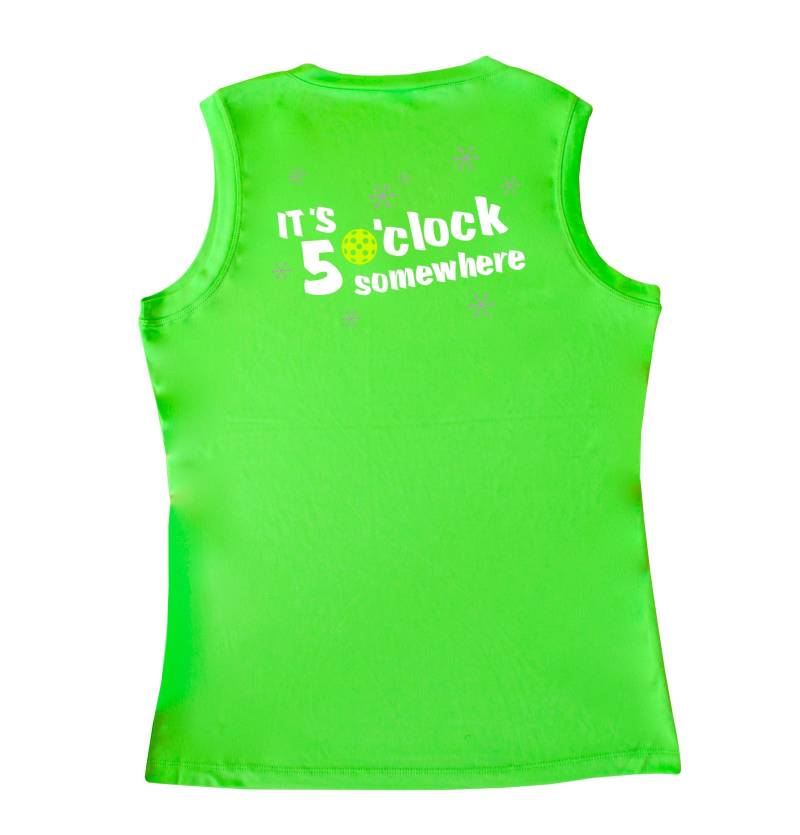Pickleball Tank Top Damen Dri-Fit "It's 5 O'clock Irgendwo' von PickleballXtra