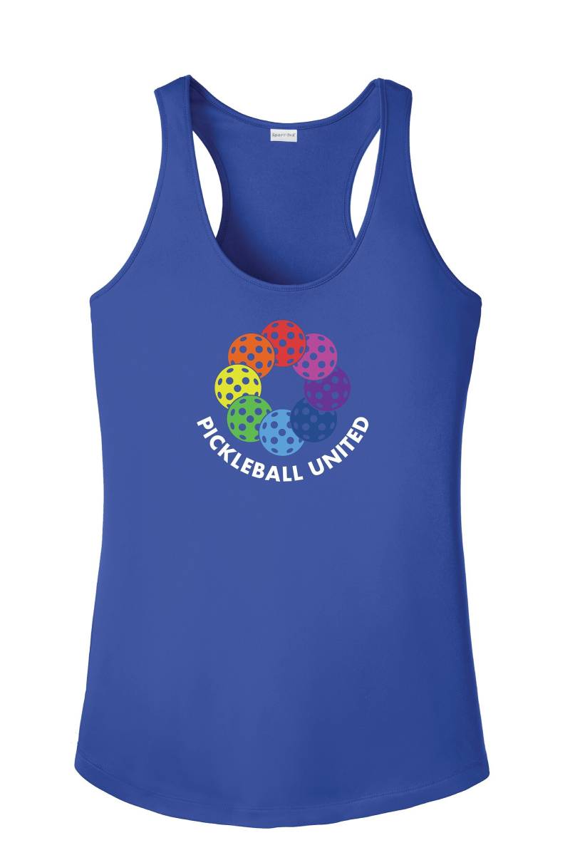 Pickleball United Damen Racerback Tank Dri-Fit Leistungsbekleidung von PickleballXtra