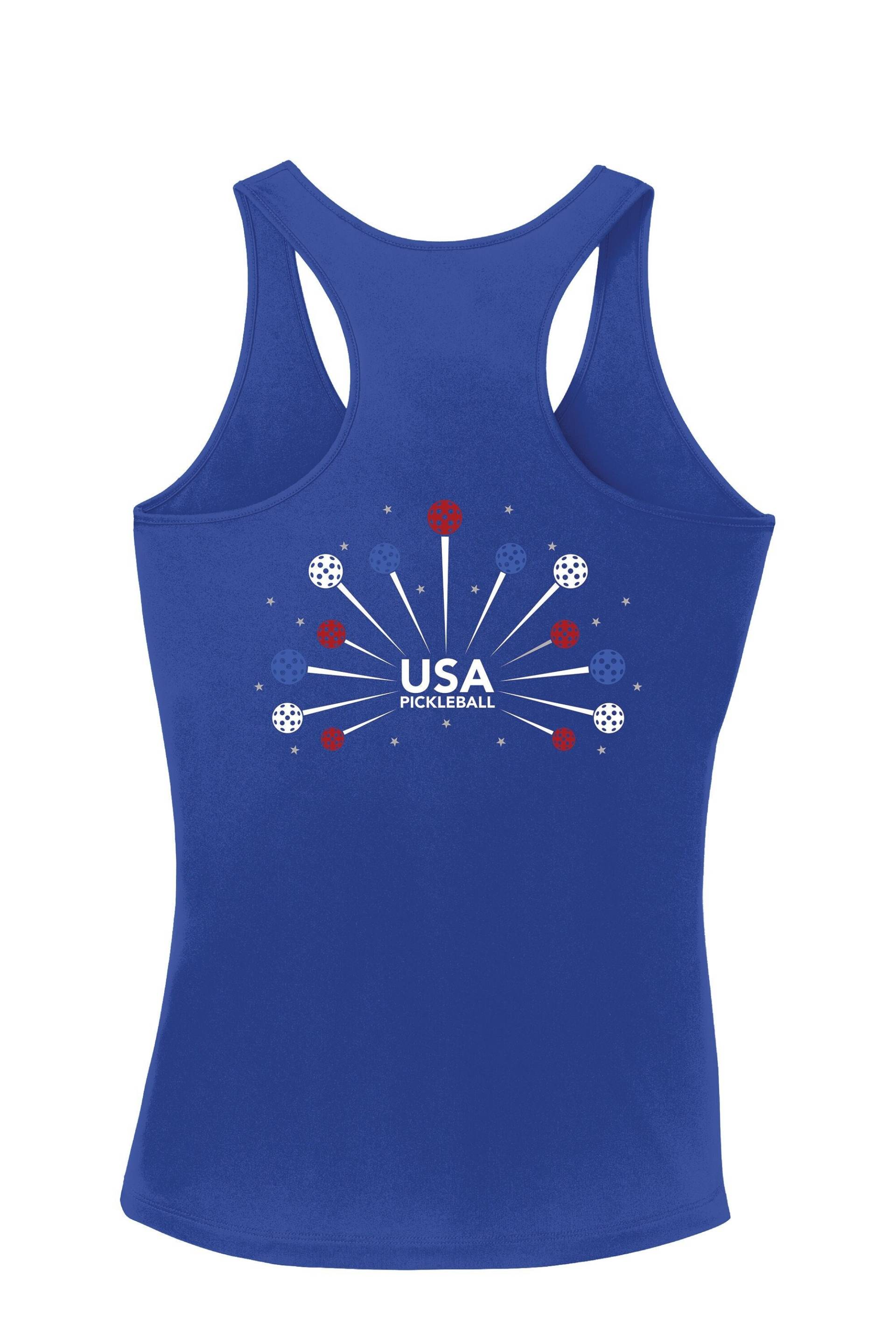 Pickleball Usa Racerback Tank Damen Dri-Fit Performance Top von PickleballXtra