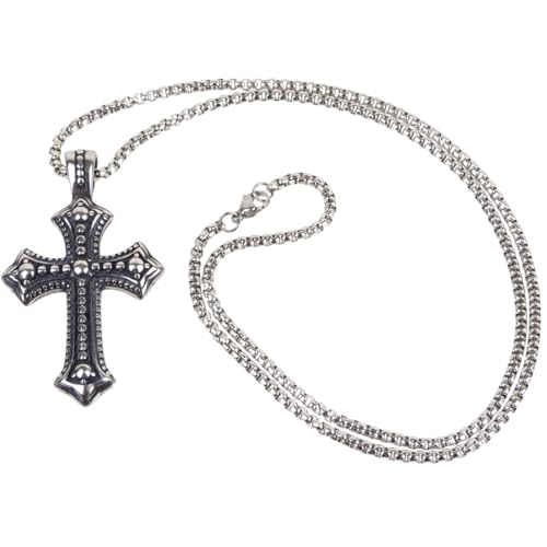 Pickled Moon Herren Gothic Biker Kruzifix Anhänger & Kette Halskette von Pickled Moon