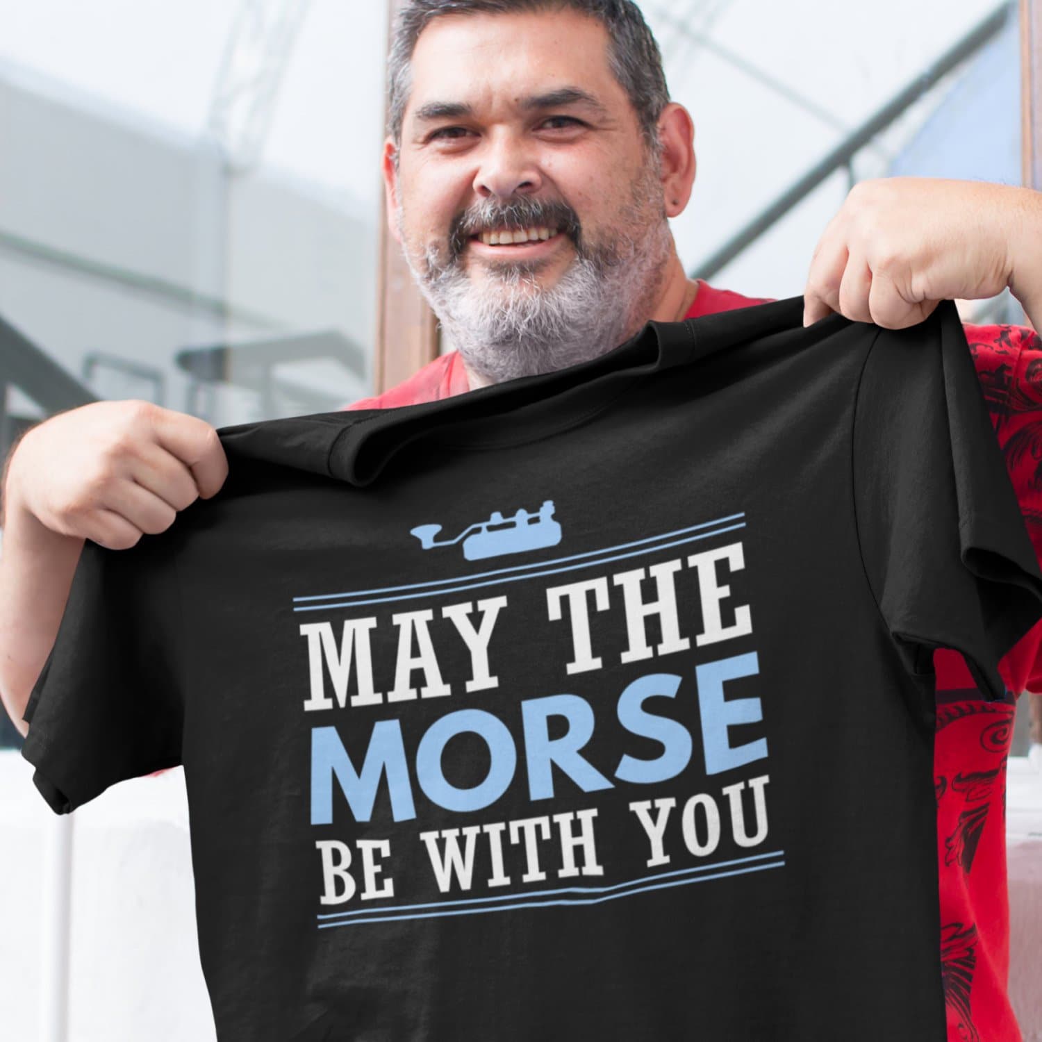 Möge Der Morse Mit Dir Sein Shirt/Kurzwellen-Amateurfunk-Geschenk Morsecode T-Shirt Möge Der Morse Mit Dir Sein Shirt/Kurzwellen-Amateurfunk-Geschenk Morsecode T-Shirt von PicksPlaceGifts