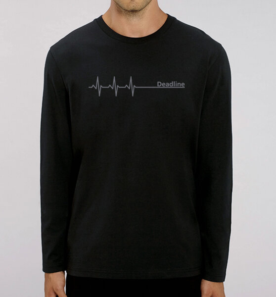 Picopoc Deadline Langarm T-Shirt / Long sleeve in Schwarz & Grau von Picopoc