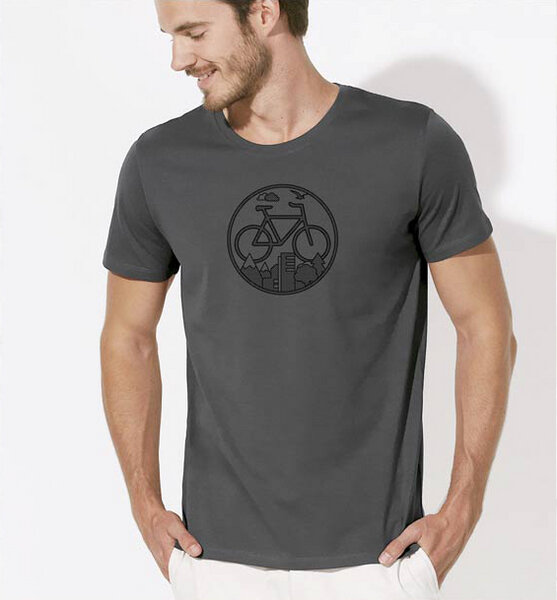 Picopoc Fahrrad / Bike T-Shirt in Grau & Schwarz von Picopoc