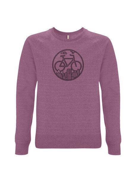 Picopoc Fahrrad Sweatshirt „Unter den Wolken“ in Violett / Lila & Schwarz Picopoc Fahrrad Sweatshirt „Unter den Wolken“ in Violett / Lila & Schwarz von Picopoc