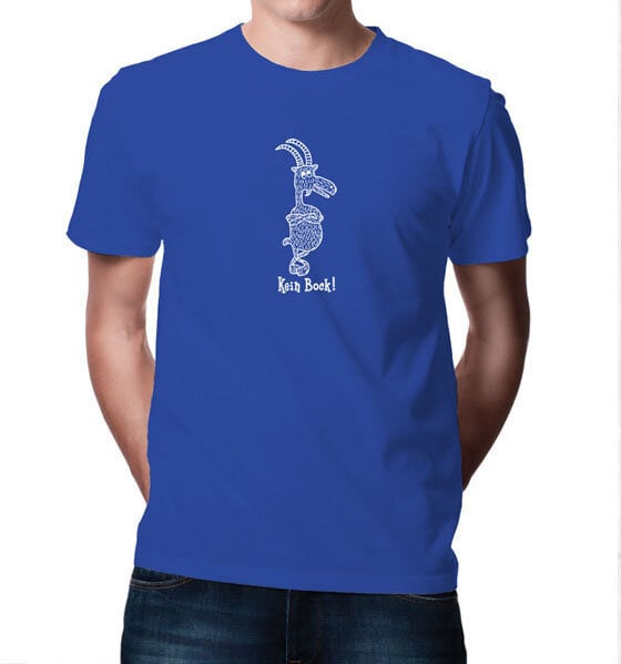 Picopoc Kein Bock ! T-Shirt in Blau & Weiß für Männer aus Bio-Baumwolle von Picopoc
