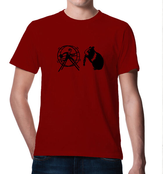 Picopoc T-Shirt Hamster & der Hamsterrad in rot von Picopoc