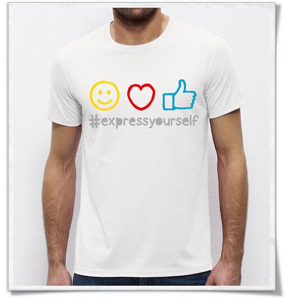 Picopoc #expressyourself  emoji T-Shirt für Männer in Weiß von Picopoc