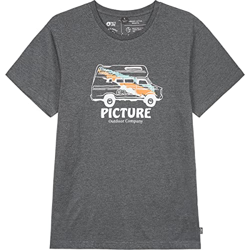 Picture Herren Custom Van T-Shirt, Dark Grey Melange, XL von Picture