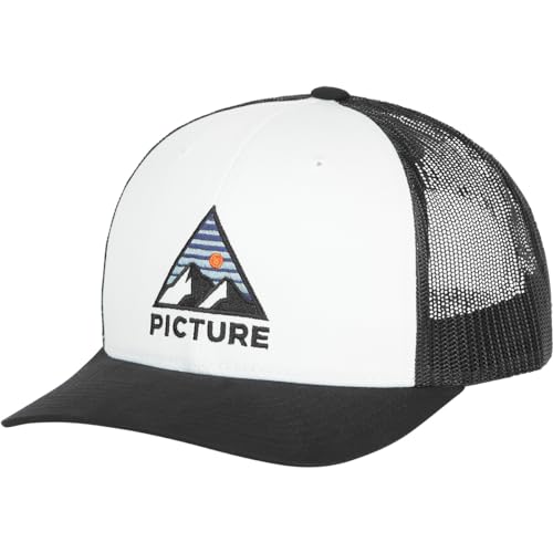 Picture Kuldo Trucker Cap Schwarz-Weiß - Nachhaltige strukturierte Trucker Cap, Größe One Size - Farbe White von Picture