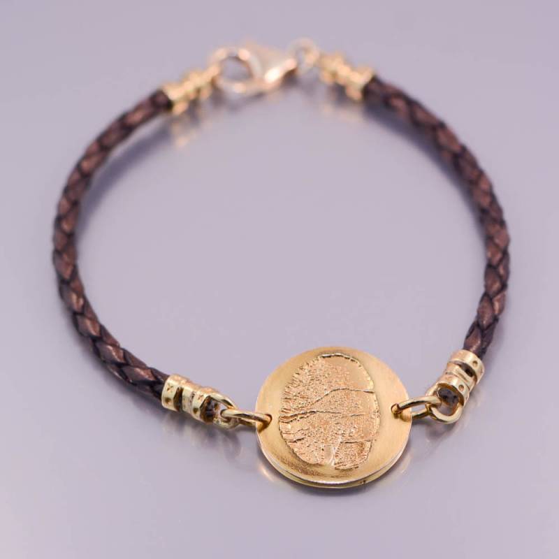 Fingerabdruck Gold Kreis Armband von PictureJewelry