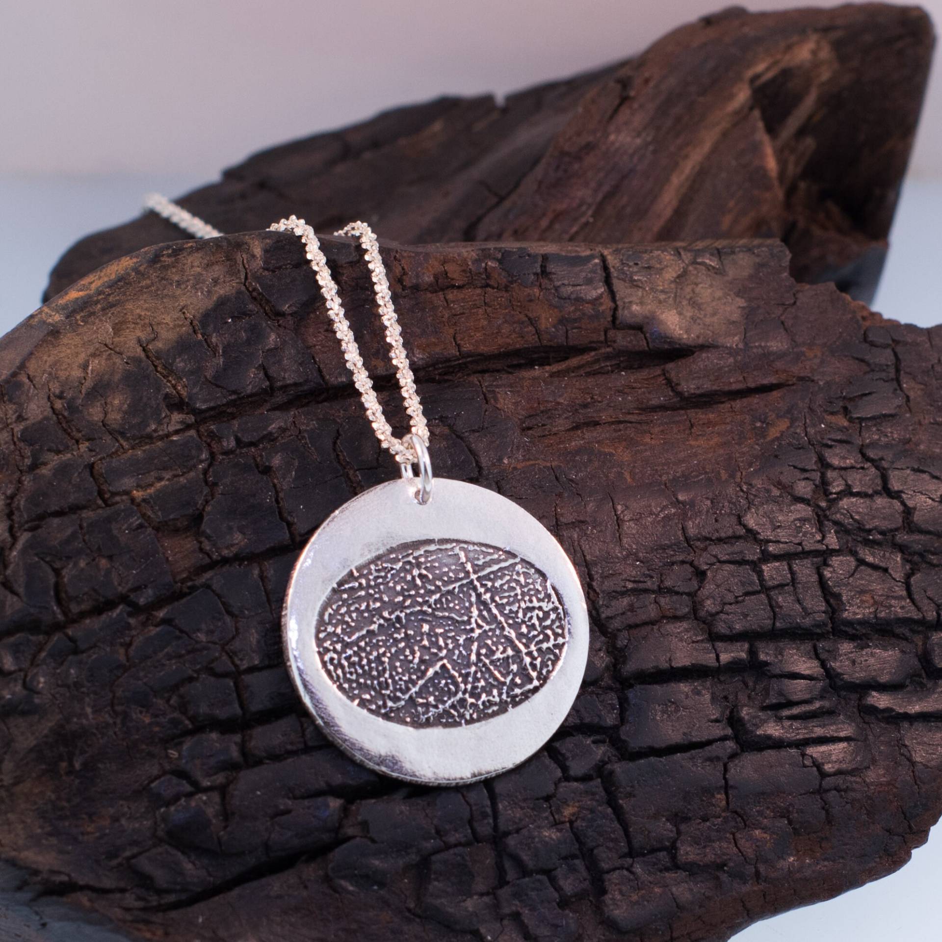 Fingerprint Silber Anhänger von PictureJewelry