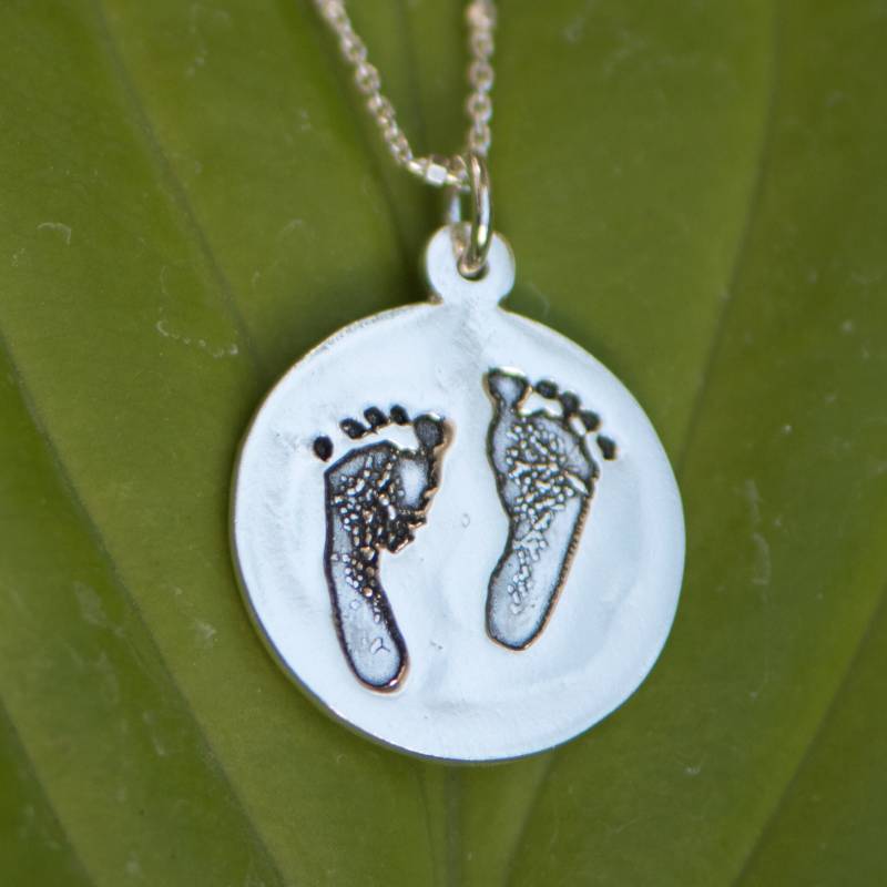 Fuß/Handabdruck Silberanhänger von PictureJewelry