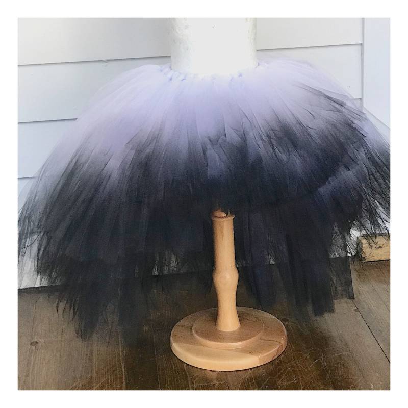 Black Ombre, Dip Dyed, Dyed Tutu, Short High Low Monochrome Birthday Black Ombre von PicturePerfectCoutur