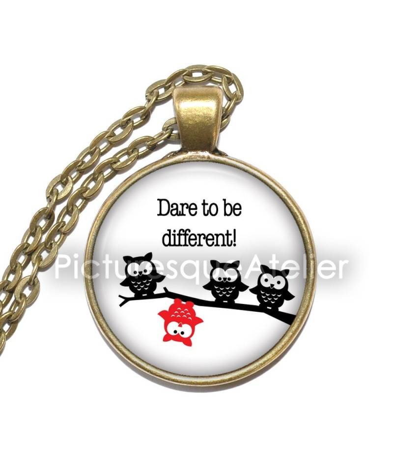 Be Yourself Halskette, Wagen Anders Zu Sein, Stark, Selbstvertrauen, Inspirierende Halskette von PicturesqueAtelier