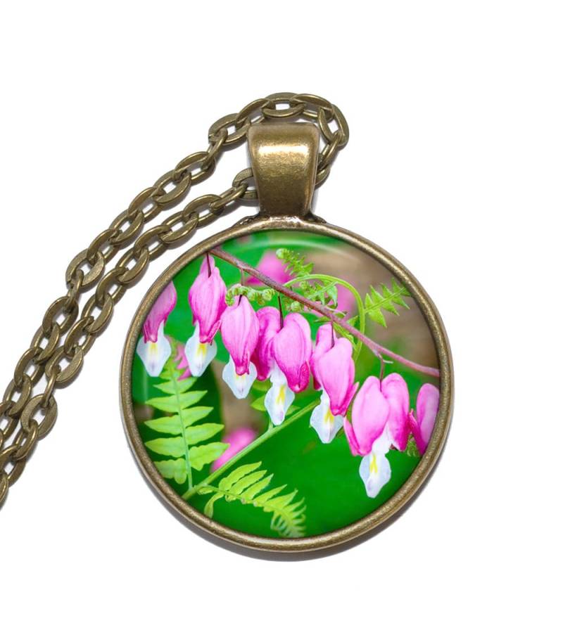 Bleeding Heart Halskette, Blumen Lamprocapnos Spectabilis, Kunst Anhänger Glas Anhänger, Handgemachter Schmuck Bleeding Heart Halskette, Blumen Lamprocapnos Spectabilis, Kunst Anhänger Glas Anhänger, Handgemachter Schmuck von PicturesqueAtelier