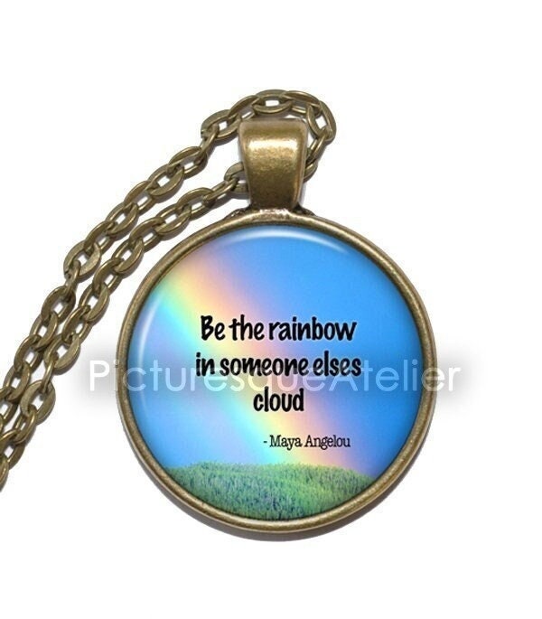 Maya Angelou Halskette, Amerikanisch, Autorin, Dichter, Bürgerrechtlerin, Kunst Anhänger, Inspiration Glas Schlüsselring von PicturesqueAtelier