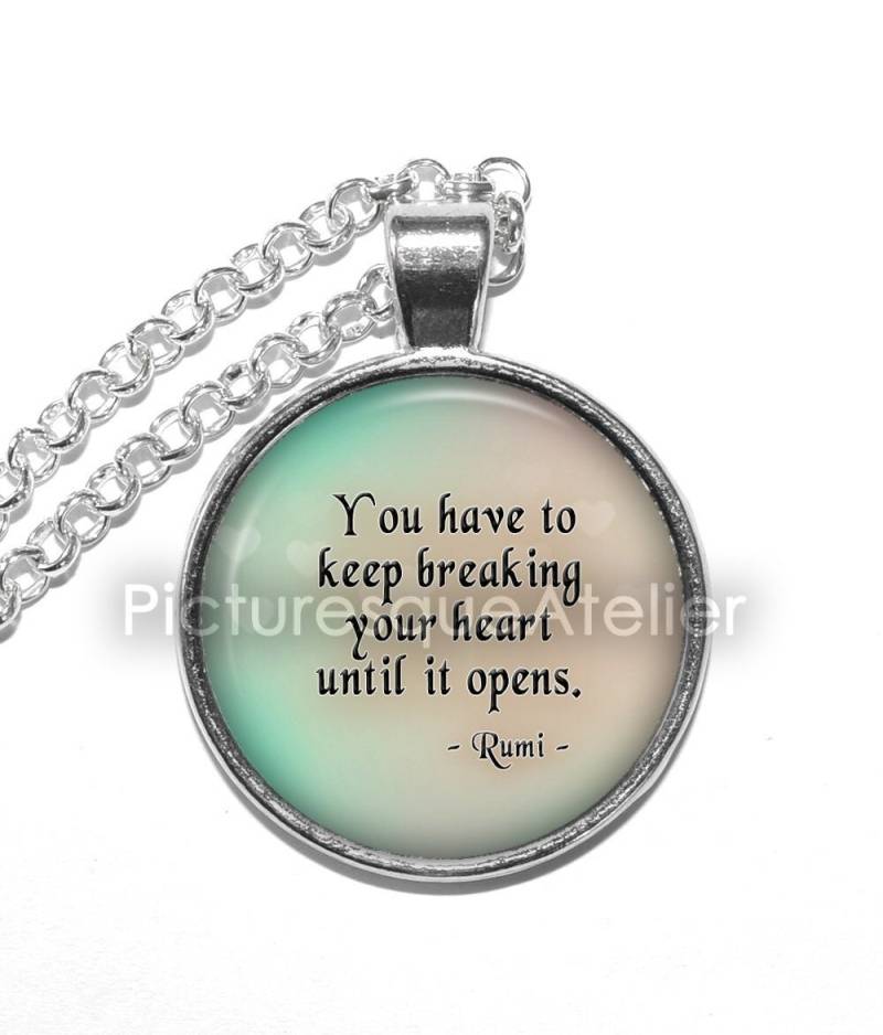 Rumi Zitat Halskette, Persisch, Sufi Mystiker, Dichter, Gelehrter, Theologe, Kunst Anhänger Inspiration Glas Rumi Zitat Halskette, Persisch, Sufi Mystiker, Dichter, Gelehrter, Theologe, Kunst Anhänger Inspiration Glas von PicturesqueAtelier