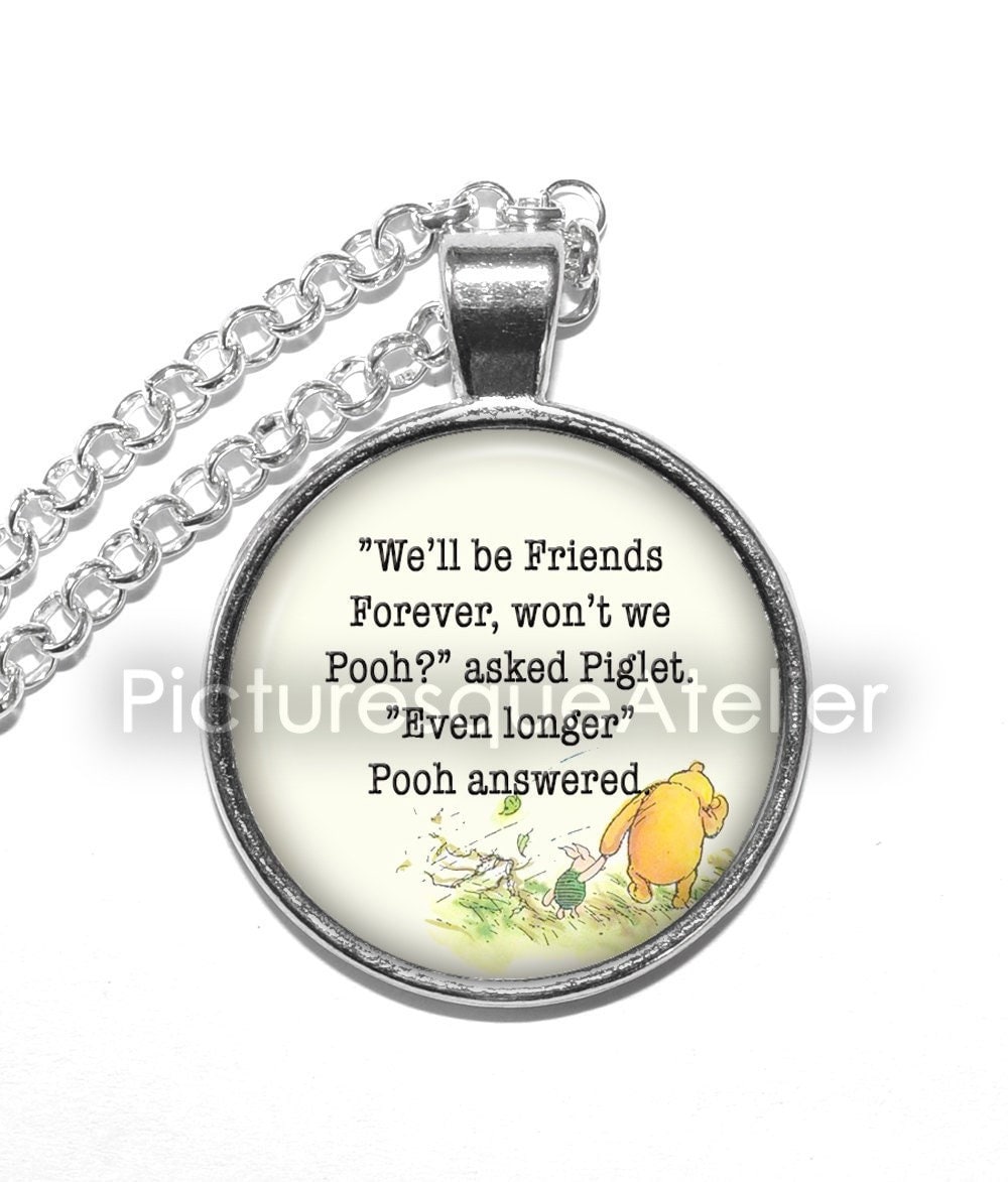 Winnie The Pooh Halskette, Zitat Freunde Kunst Anhänger Inspiration Glas Anhänger, Handgemachter Schmuck Winnie The Pooh Halskette, Zitat Freunde Kunst Anhänger Inspiration Glas Anhänger, Handgemachter Schmuck von PicturesqueAtelier