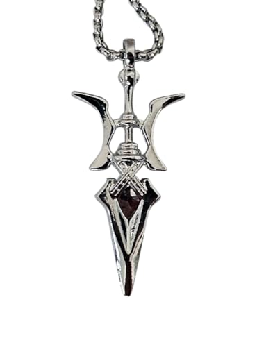 Gothic Halskette – Punk – Buch des Todes – Anhänger 5,5 x 2,5 cm Kette 50 cm Cosplay, XL, Metall, Kein Edelstein von Pidak