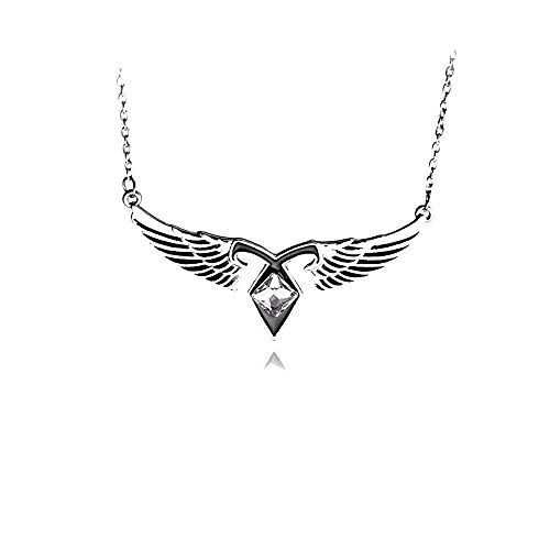 Pidak Silber Halskette mit Flügeln, TV-Serie, Erwachsene (unisex), 45 cm, Zinklegierung von Pidak