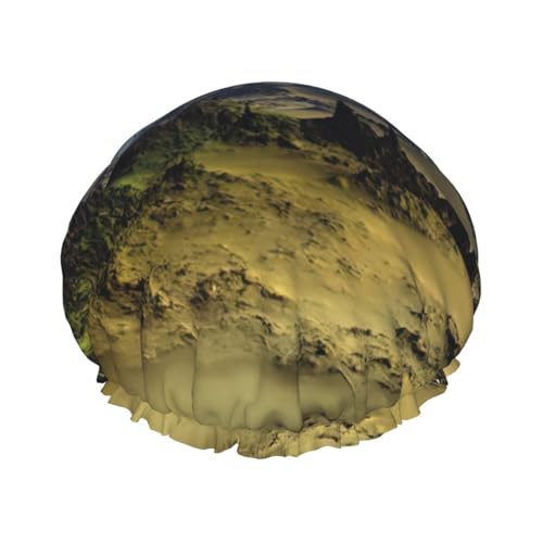 Dream Space Sky Star Duschhaube für Herren, Damen, wiederverwendbar, wasserdicht, lang, dick, Haarpflege, kurzes Kinderbad von Pidgazdfgv