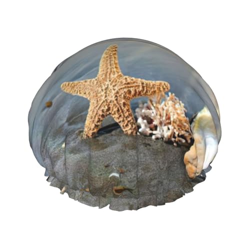 Muscheln am Strand Duschhaube für Männer Frauen wiederverwendbar wasserdicht lange dicke Haarpflege Haar kurz Kinderbad von Pidgazdfgv