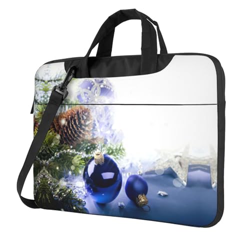 Pidgazdfgv 2 Laptoptasche mit Weihnachtsmotiv, Unisex, Schultertasche, Kuriertasche, Aktentasche, Schulsaison, Schwarz , 13 inch von Pidgazdfgv
