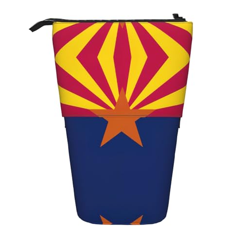 Pidgazdfgv Arizona Federmäppchen mit Staatsflagge, tragbar, für Schule, Büro, Kinder, Studenten, Erwachsene, Mädchen, Jungen, Geschenk, Make-up von Pidgazdfgv