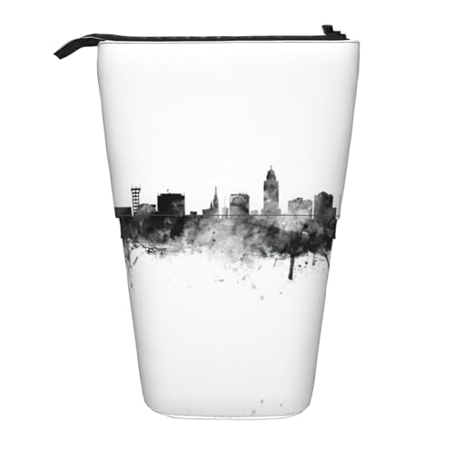 Pidgazdfgv City Skyline Federmäppchen, tragbar, für Schule, Büro, Kinder, Studenten, Erwachsene, Mädchen, Jungen, Geschenk, Make-up von Pidgazdfgv