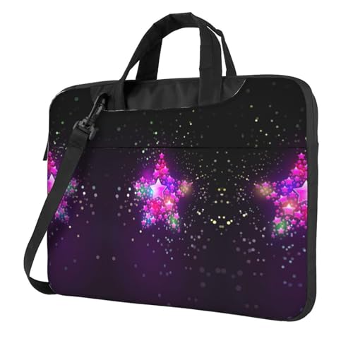 Pidgazdfgv Color Stars Laptoptasche, Unisex, Schultertasche, Kuriertasche, Aktentasche, Schulsaison, Schwarz , 15.6 inch von Pidgazdfgv