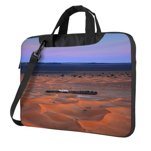 Pidgazdfgv Desert Camping Laptoptasche Business Computer Laptop Unisex Schulter Messenger Aktentasche Schulsaison, Schwarz , 15.6 inch von Pidgazdfgv