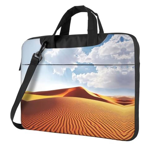 Pidgazdfgv Desert Laptoptasche, Unisex, Schultertasche, Kuriertasche, Aktentasche, Schulsaison, Schwarz , 13 inch von Pidgazdfgv