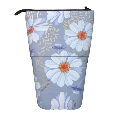 Pidgazdfgv Federmäppchen mit Gänseblümchen-Motiv, tragbar, für Schule, Büro, Kinder, Studenten, Erwachsene, Mädchen, Jungen, Geschenk, Make-up von Pidgazdfgv