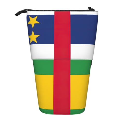 Pidgazdfgv Federmäppchen mit zentralafrikanischer Flagge, tragbar, für Schule, Büro, Kinder, Studenten, Erwachsene, Mädchen, Jungen, Geschenk, Make-up von Pidgazdfgv
