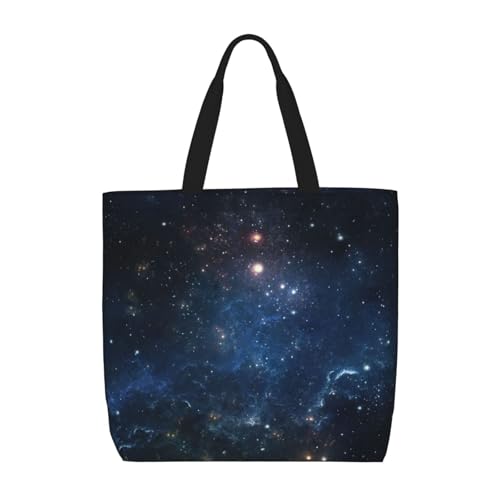 Pidgazdfgv Galaxy Space Einkaufstasche Umweltfreundliche Einkaufstasche Schule Arbeit Laptop Frauen Mädchen Handtasche Alltag von Pidgazdfgv