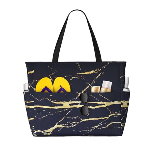 Pidgazdfgv Große Marmor.(2) Strandtasche Damen Herren Wasserdicht Pool Tasche Urlaub Reise Sporttasche Gym Sack Rucksack von Pidgazdfgv