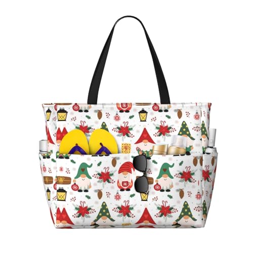 Pidgazdfgv Große süße Zwerg Strandtasche Damen Herren wasserdichte Pooltasche Urlaub Reise Sporttasche Gym Sack Rucksack von Pidgazdfgv