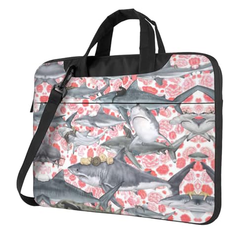 Pidgazdfgv Laptoptasche, Motiv: Katzen, Reitfisch, Unisex, Schultertasche, Kuriertasche, Aktentasche, Schulsaison, Schwarz , 14 inch von Pidgazdfgv