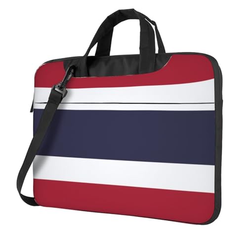 Pidgazdfgv Laptoptasche mit Thailand-Flagge, Unisex, Schultertasche, Kuriertasche, Aktentasche, Schulsaison, Schwarz , 15.6 inch von Pidgazdfgv