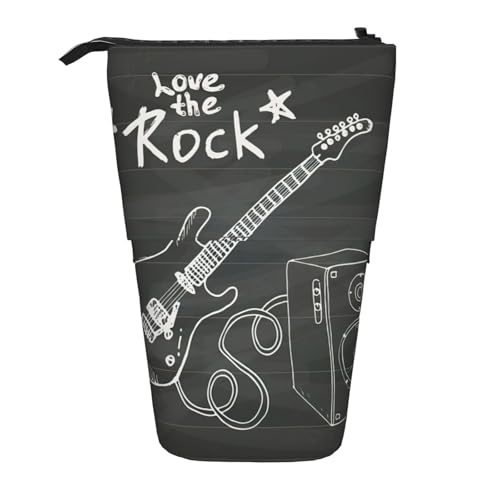 Pidgazdfgv Love Rock Federmäppchen, tragbar, für Schule, Büro, Kinder, Studenten, Erwachsene, Mädchen, Jungen, Geschenk, Make-up von Pidgazdfgv