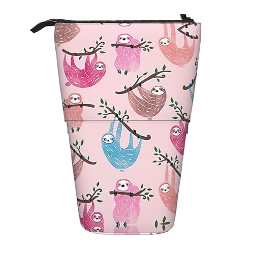 Pidgazdfgv Naughty Faultier Federmäppchen, tragbar, für Schule, Büro, Kinder, Studenten, Erwachsene, Mädchen, Jungen, Geschenk, Make-up von Pidgazdfgv