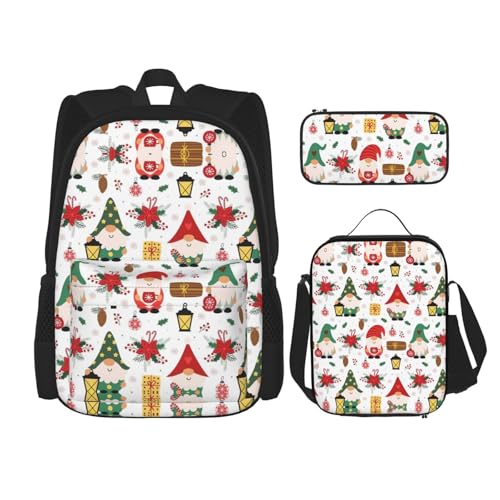Pidgazdfgv Niedlicher Zwerg-Rucksack für Kinder, Jungen, Mädchen, Lunchbox, Schule, Büchertasche, Set, Sekundärschüler, Studenten, Geschenk von Pidgazdfgv