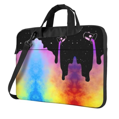 Pidgazdfgv Pigment-Laptop-Tasche, Unisex, Schultertasche, Kuriertasche, Aktentasche, Schulsaison, Schwarz , 13 inch von Pidgazdfgv