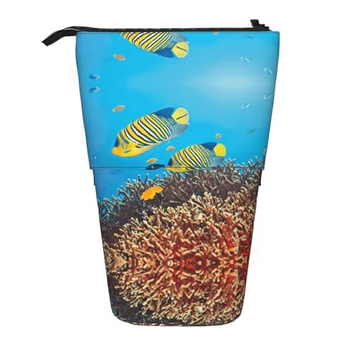 Pidgazdfgv Royal Angel Fishes Federmäppchen, tragbar, für Schule, Büro, Kinder, Studenten, Erwachsene, Mädchen, Jungen, Geschenk, Make-up von Pidgazdfgv