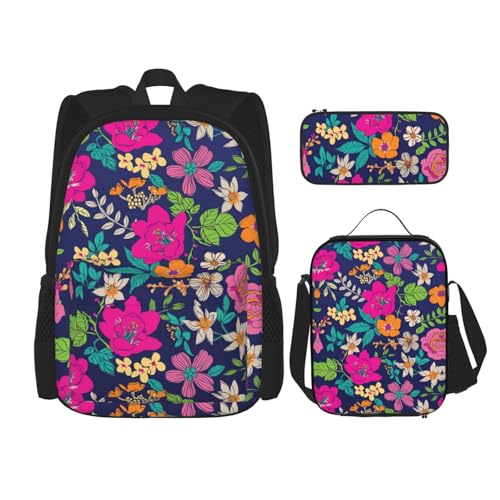 Pidgazdfgv Rucksack für Kinder, Jungen, Mädchen, Lunchbox, Schule, Büchertasche, Schultasche, Schultasche, Schultasche, Geschenk, 3 Stück von Pidgazdfgv