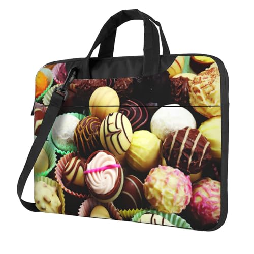 Pidgazdfgv Schokofarbene Laptoptasche, Unisex, Schultertasche, Kuriertasche, Aktentasche, Schulsaison, Schwarz , 13 inch von Pidgazdfgv