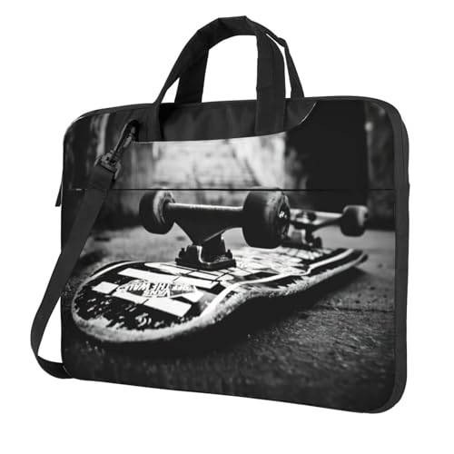 Pidgazdfgv Skate Boards Laptoptasche, Business-Computer, Laptop, Unisex, Schultertasche, Kuriertasche, Aktentasche, Schulsaison, Schwarz , 13 inch von Pidgazdfgv