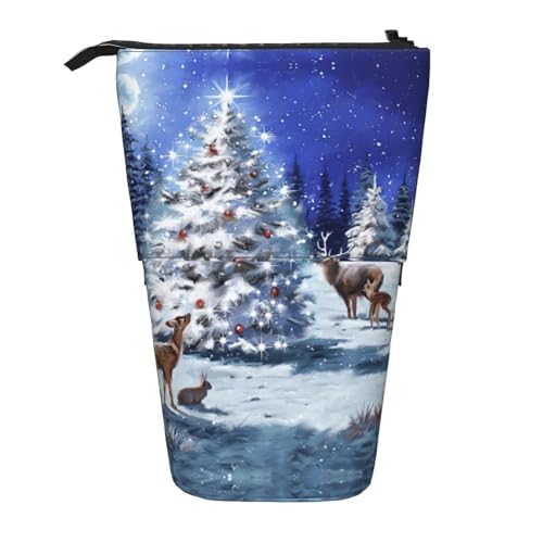 Pidgazdfgv Weihnachts-Federmäppchen, tragbar, für Schule, Büro, Kinder, Studenten, Erwachsene, Mädchen, Jungen, Geschenk, Make-up von Pidgazdfgv