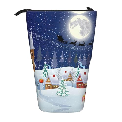 Pidgazdfgv Weihnachts-Federmäppchen, tragbar, für Schule, Büro, Kinder, Studenten, Erwachsene, Mädchen, Jungen, Geschenk, Make-up von Pidgazdfgv