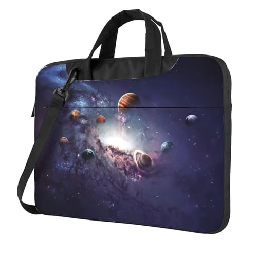 The Solar System Laptoptasche, Unisex, Schultertasche, Kuriertasche, Aktentasche, Schulsaison, Schwarz , 15.6 inch von Pidgazdfgv